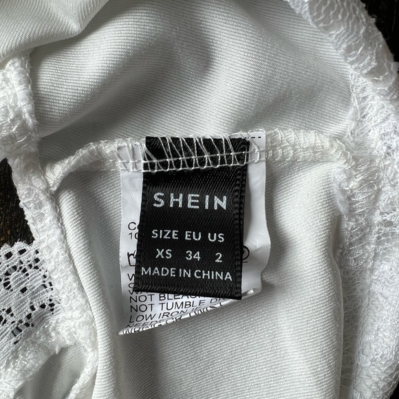 Shein White Lace Crop Top. Size XS - Picture 6 of 6